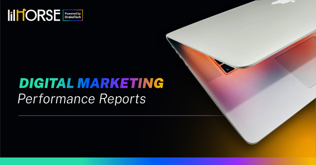 Graphic image with the phrase Digital Marketing Performance Reports